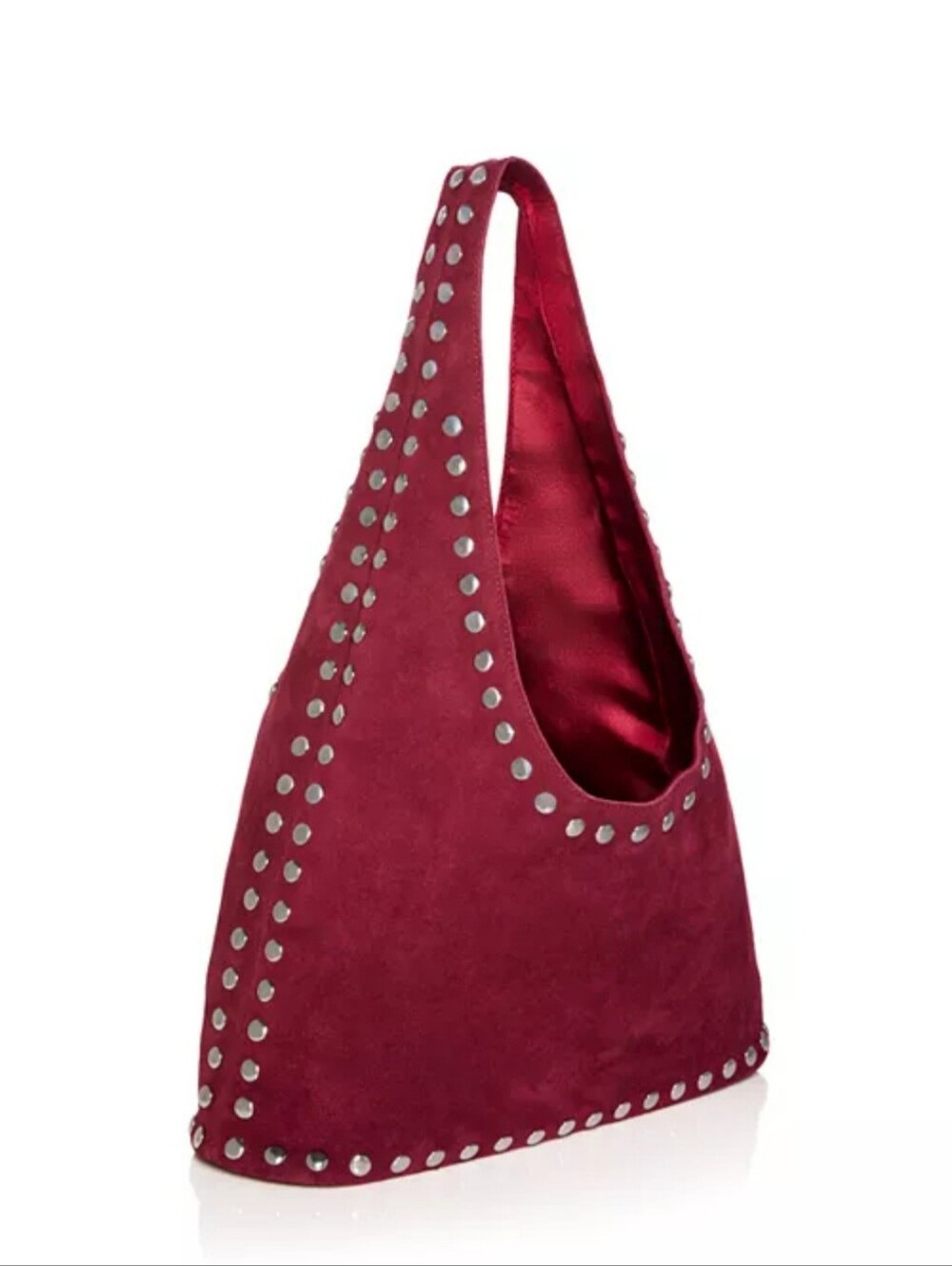 Aqua Studded Suede Hobo Bag - Picture 4 of 7